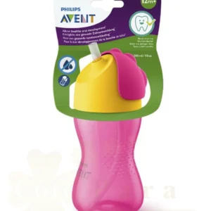 Avent Tasse à paille 300ml 12m+ sans BPA – Rose